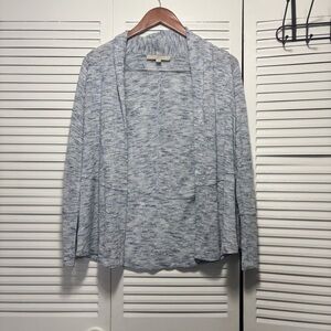 Loft Open Cardigan Women Light Weight Knit Long Sleeve Nubby Space Dye Size XSP